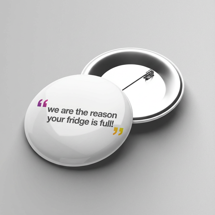 Fridge Full Button Badge